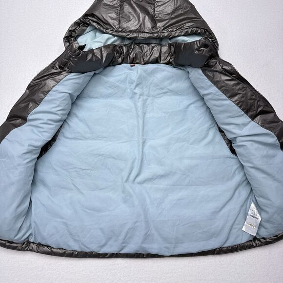 Pilcro Puffer Vest Size Medium Silver Anthropologie Hooded Apres‎ NO ZIPPER - Picture 3 of 10